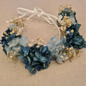 Tocado Hortensias Turquesas (corona entera)