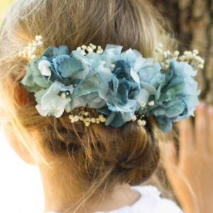 Tocado Hortensias Turquesas